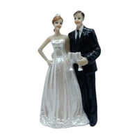 Magideal - Adorno Para Tarta De Boda, Adorno De Escritorio, Divertida Escultura De Resina Para Regalo, Decoración De Boda, Figura De Novios Para Centro De Mesa.