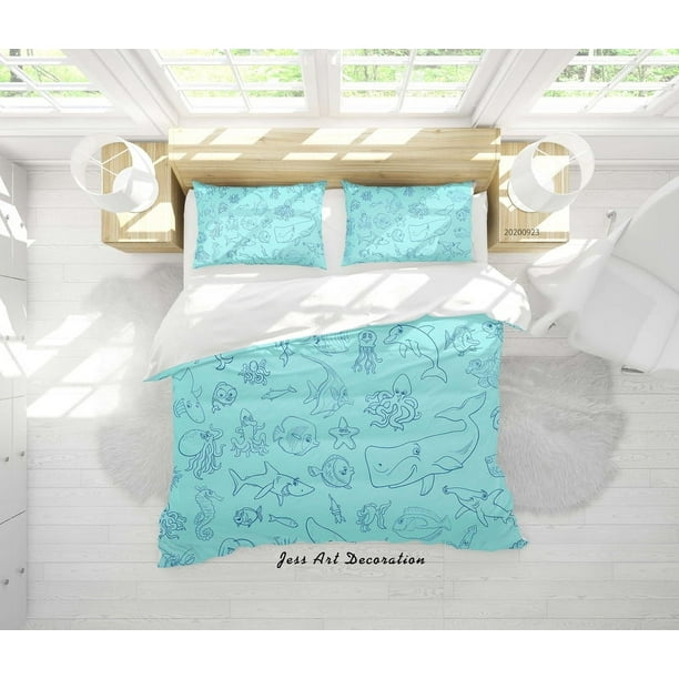 Set Funda Nórdica Milsleep Tiburón 3D 3 Piezas
