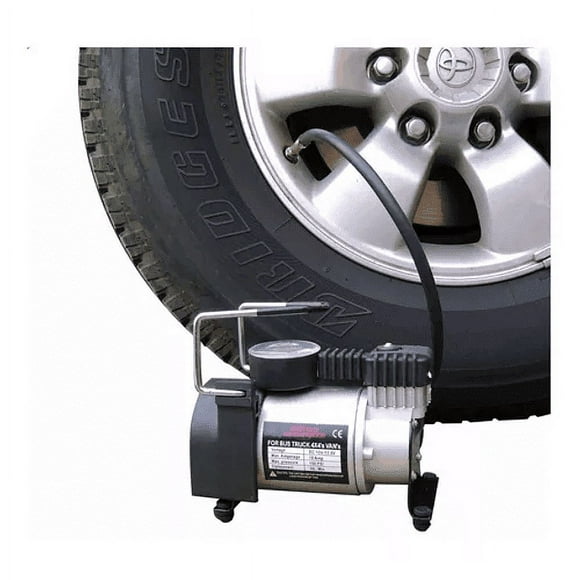 Compresor De Aire Mini Eléctrico Portátil Calgary Hd-023 12v - 13.5v Plateado/negro