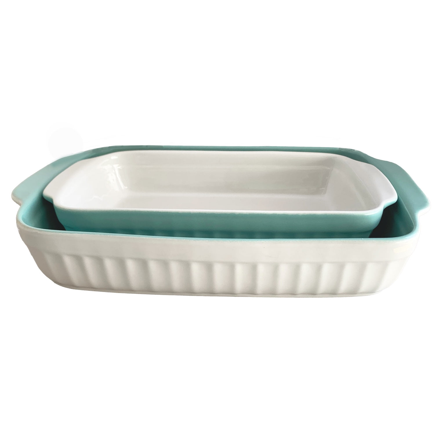 Genérico - Set 2 Fuentes De Cerámica Tipo Gres Atk-026