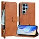 thumbnail image 1 of FOXDOCK Funda Tipo Cartera para Realme P3 5G Cuero PU con Cremallera y Correa de Muñeca, Ranuras para Tarjetas, Soporte Plegable, Cierre Magnético, 1 of 5