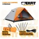 thumbnail image 3 of Carpa De Camping 4 Personas Iglu Overfit Impermeable 500mm Tienda De Campaña Para Acampar 2.2 X 1.4 X 2.5 Metros Naranja, 3 of 3