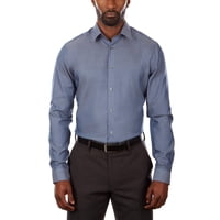 Camisa De Vestir Calvin Klein Slim Fit, Antihierro, En Espiga, Para Hombre