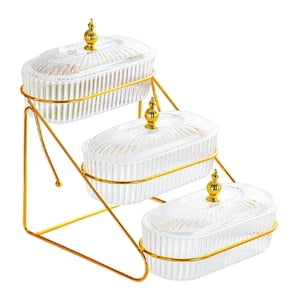 Bothyi - Bandeja Para Servir Aperitivos Con Frutero De 3 Capas Para Decoración De Cumpleaños En El Hogar