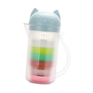 Magideal - Contenedor De Bebidas Jarra De Bebidas Jarra De Bebidas Con Tazas Jarra De Té Helado Para Agua Fría/Caliente Jugo Café, Fiesta En Casa Azul