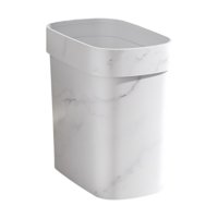 Magideal - Cesta De Basura De Mármol, Contenedor De Basura Para El Hogar Sin Tapa, Cesto De Basura, Cubo De Basura Doméstico Para Cocina, Habitación Y Dormitorio Blanco