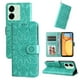 thumbnail image 1 of Funda tipo cartera FOXDOCK para Xiaomi Redmi 13C 4G , diseño girasol en relieve, cuero PU, cierre magnético, soporte y tarjetero, 1 of 5