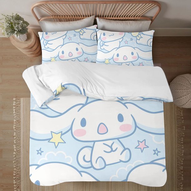 Sanrio Soft 3D Printed Duvet Cover Bedding Set with Comforter Cover 3 Piece Set