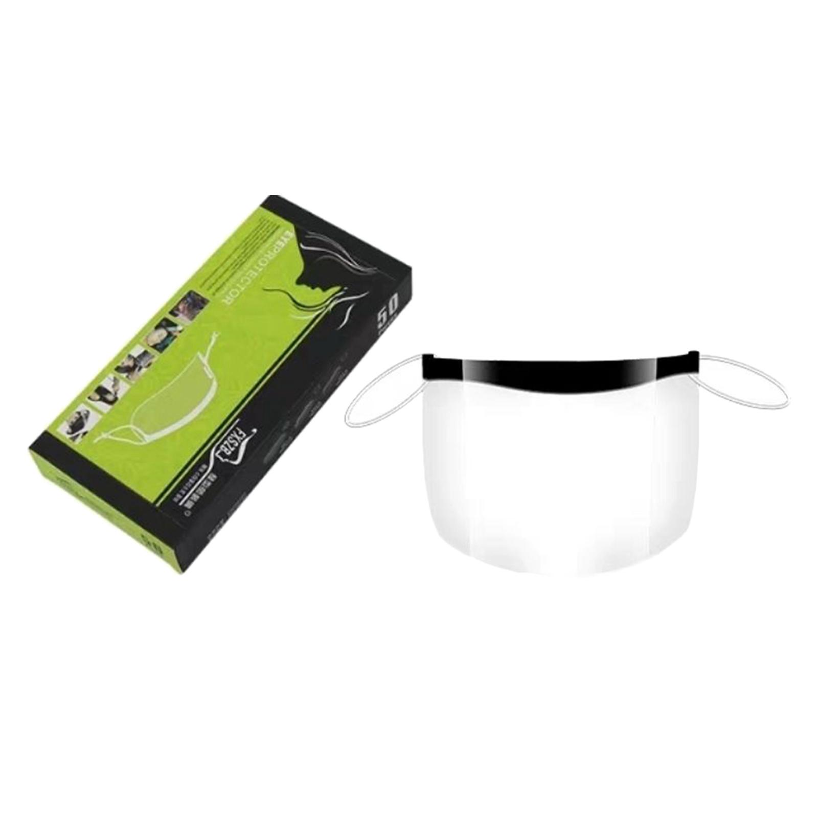 Magideal - 50X Mascarilla Protectora Rostro Y Ojos Corte De Pelo Barbershop Transparente