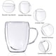 thumbnail image 4 of 4 tazas y jarros de vidrio de doble pared de 350 ml con mango, vasos para Gorapuccino, Latte Macchiato, resistentes al calor, aptos para lavavajillas, para bebidas calientes, té, leche, jugo, helado, 4 of 7