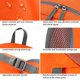 thumbnail image 4 of Mochila FENGDONG ligera a prueba de agua de 35 litros para viajes, color naranja, 4 of 6