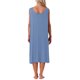 thumbnail image 3 of INSPIRE CHIC Vestido largo de dormir de algodón para mujer con bolsillos, suave, sin mangas, cuello redondo, ropa de descanso, L azul marino, 3 of 6