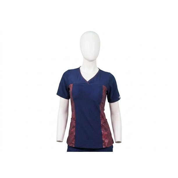 Delantal Mujer Ripholia 2186 tela elasticada C/aplic. estampada al costado