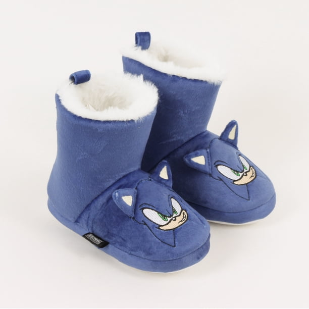 Pantufla Bota Niño Invernal Orejas Azul Sonic
