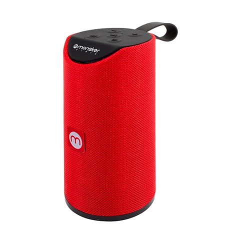 Monster - Parlante Inalambrico Bluetooth Tws Aux Micro Sd Rojo