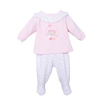 Pillin - Conjunto Plush Recién Nacido Niña Floral Rosado