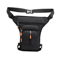 Magideal - Bolsa De Cintura Para Hombres Bolso De La Pierna De La Pierna De La Pierna De La Pierna Múltiple Bolso De Hombro Multipropósito De Muslo Para Montar D Cremallera Media Negra