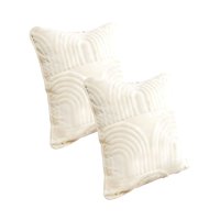Genérico - Set De 2 Fundas De Cojin Serie Arco 45X45 Cm Blanco