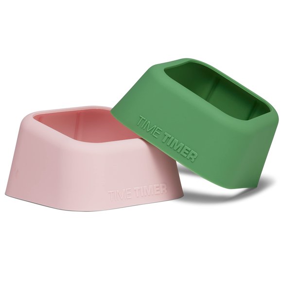 TIME TIMER MOD Fundas Botánicas, paquete de 2, rosa y verde