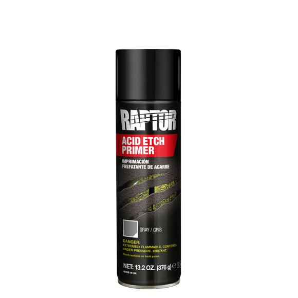 Primer en aerosol Acid Etch Primer Raptor 1K, 390 ml, gris, para automoción