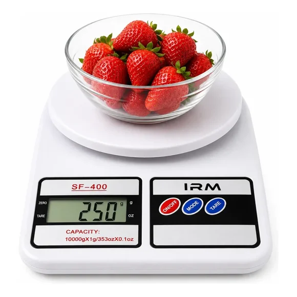 Balanza Digital Cocina Pesa 10kg 1g Tara Lcd IRM