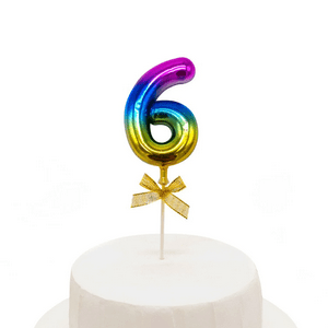 Genérico - Topper Torta Numeral Multicolor 6