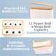 thumbnail image 2 of Almacenamiento de papel higiénico Lonbet para 12 rollos, impermeable, color beige, 2 of 7