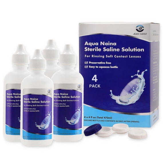Solución salina estéril Oculus Curae Aqua Naina 120 ml x4