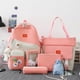 thumbnail image 1 of 5 Set Backpack For Teenger Girl Student Bag Female High Capacity Backpack Cute BookBags Water Proof School Bags For Woman 2022, 1 of 3