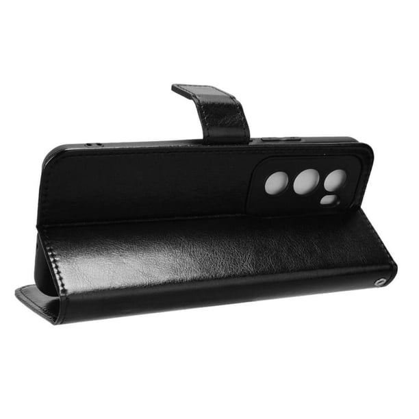 Funda tipo libro para OPPO Reno 12 Pro 5G, cartera todo‑en‑uno, funda multifuncional con tarjetero y correa de muñeca desmontable