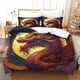 thumbnail image 1 of Juego de ropa de cama con diseño de dragón chino, funda nórdica, juego de cama Wyvern para adolescentes, niñas y niños (sin edredón, sábana doble)., 1 of 3