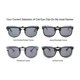 thumbnail image 3 of Gafas de sol polarizadas con clip para gafas de sol, estilo ojo de gato, color gris, extragrandes, 5753 mm, protección UV para mujer., 3 of 3