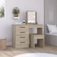 thumbnail image 1 of Mueble De Tocador Kaia 4 Cajones Rovere Y Blanco Con Silla 126x100x42 Cm, 1 of 3