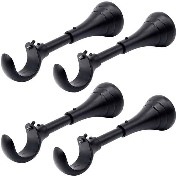 Juego de 4 Soportes para Cortinas A Key Tech 15 cm Negro