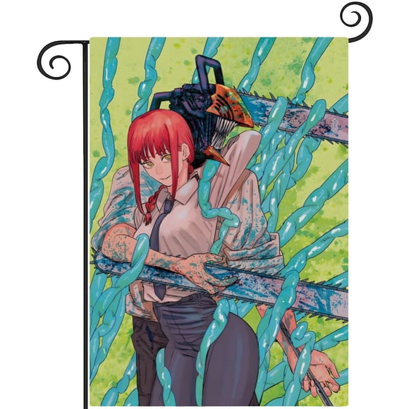 Bandera de Jardín Temática Chainsaw Man Desmarcar 28x45 cm