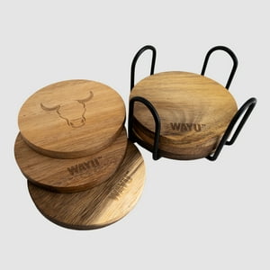 Set 6 Posavasos Madera Wayu