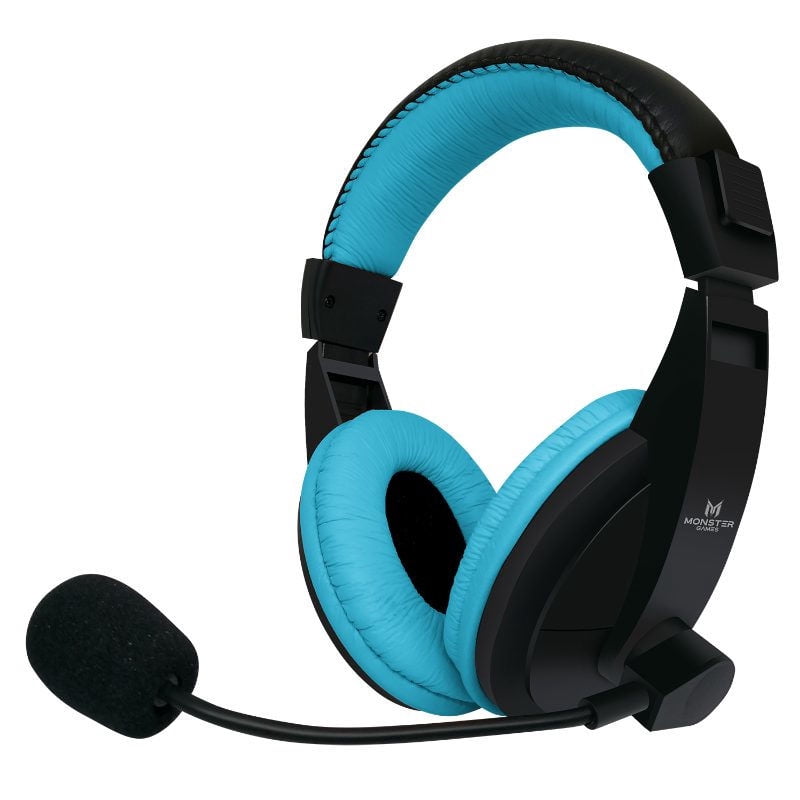 Monster Games - Audífonos Headset Over Ear 29mtg550bl Loud Blue Con Cable