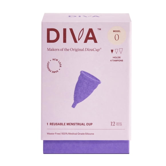 Copa menstrual DivaCup modelo 0, silicona de grado médico