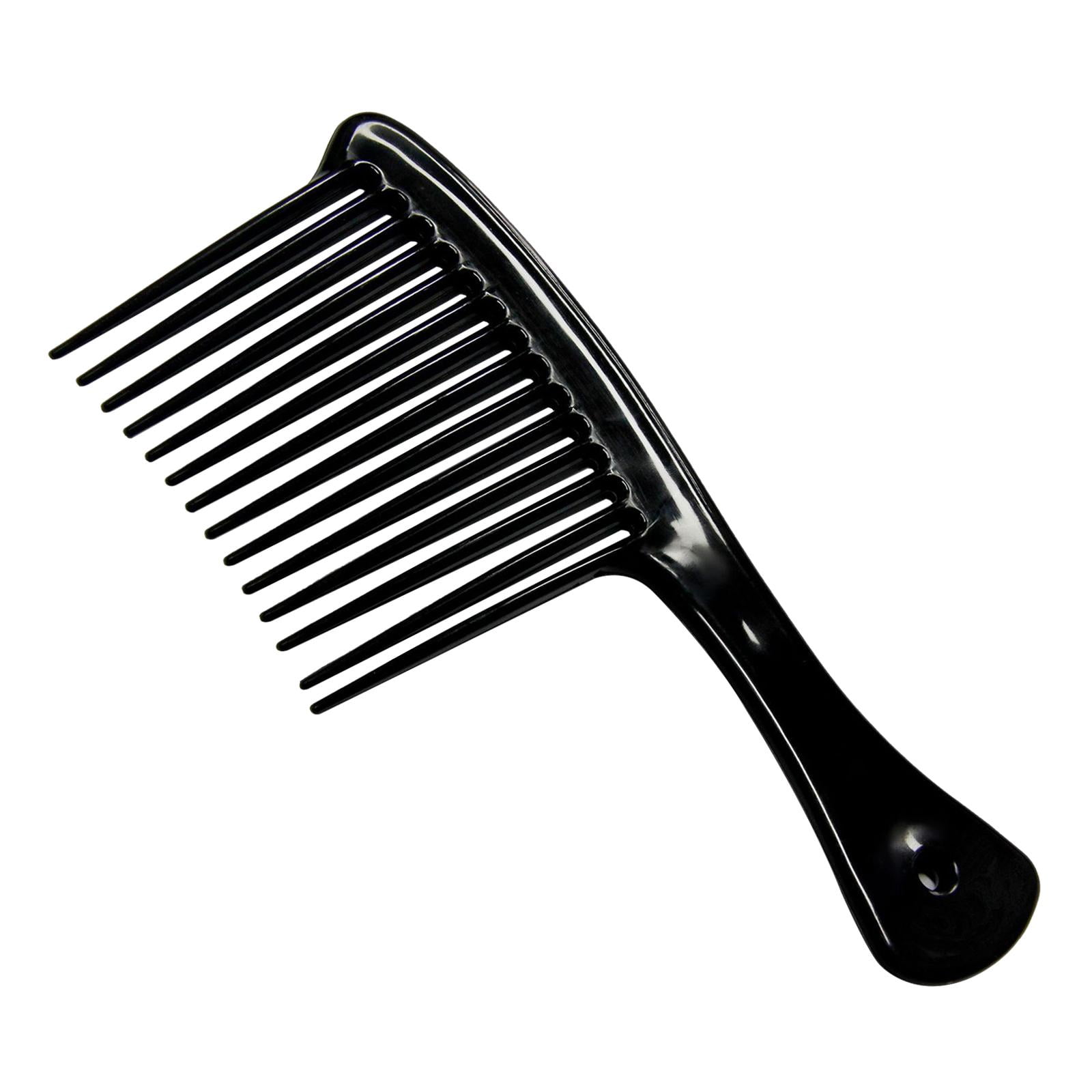 Magideal - Herramienta De Estilismo De Peine Desenredador De Dientes Anchos De Plástico Duradero Para Peluqueros Estilistas , Negro