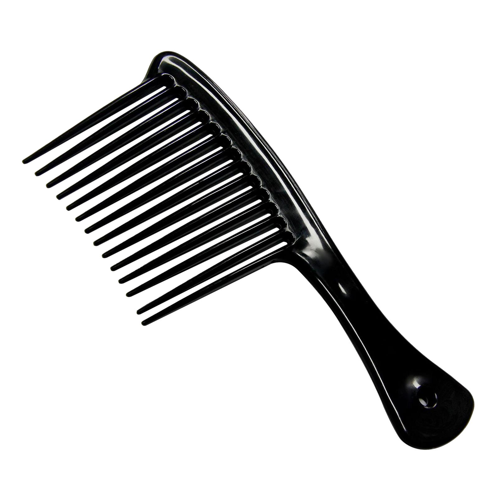 Magideal - Herramienta De Estilismo De Peine Desenredador De Dientes Anchos De Plástico Duradero Para Peluqueros Estilistas , Negro