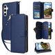thumbnail image 5 of Funda Cartera con Cremallera y Correa para Samsung Galaxy S24 Soporte y Tarjetero Azul, 5 of 6