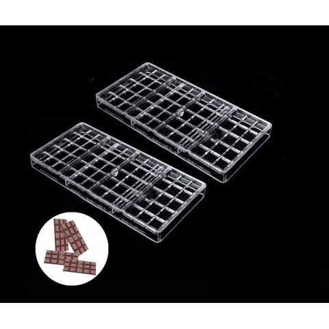 Genérico - Pack 2 Molde Chocolate Policarbonato Moldes Barra Chocolate