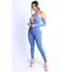 thumbnail image 1 of Conjunto con Cuello Halter Cruzado, Escote Tipo Cerradura y Hombros Descubiertos con Detalles Overlock, 1 of 5