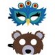 thumbnail image 3 of 12 máscaras de fieltro de animales del bosque, animales de la jungla, cosplay, fiestas temáticas, recuerdos para niños, 3 of 4