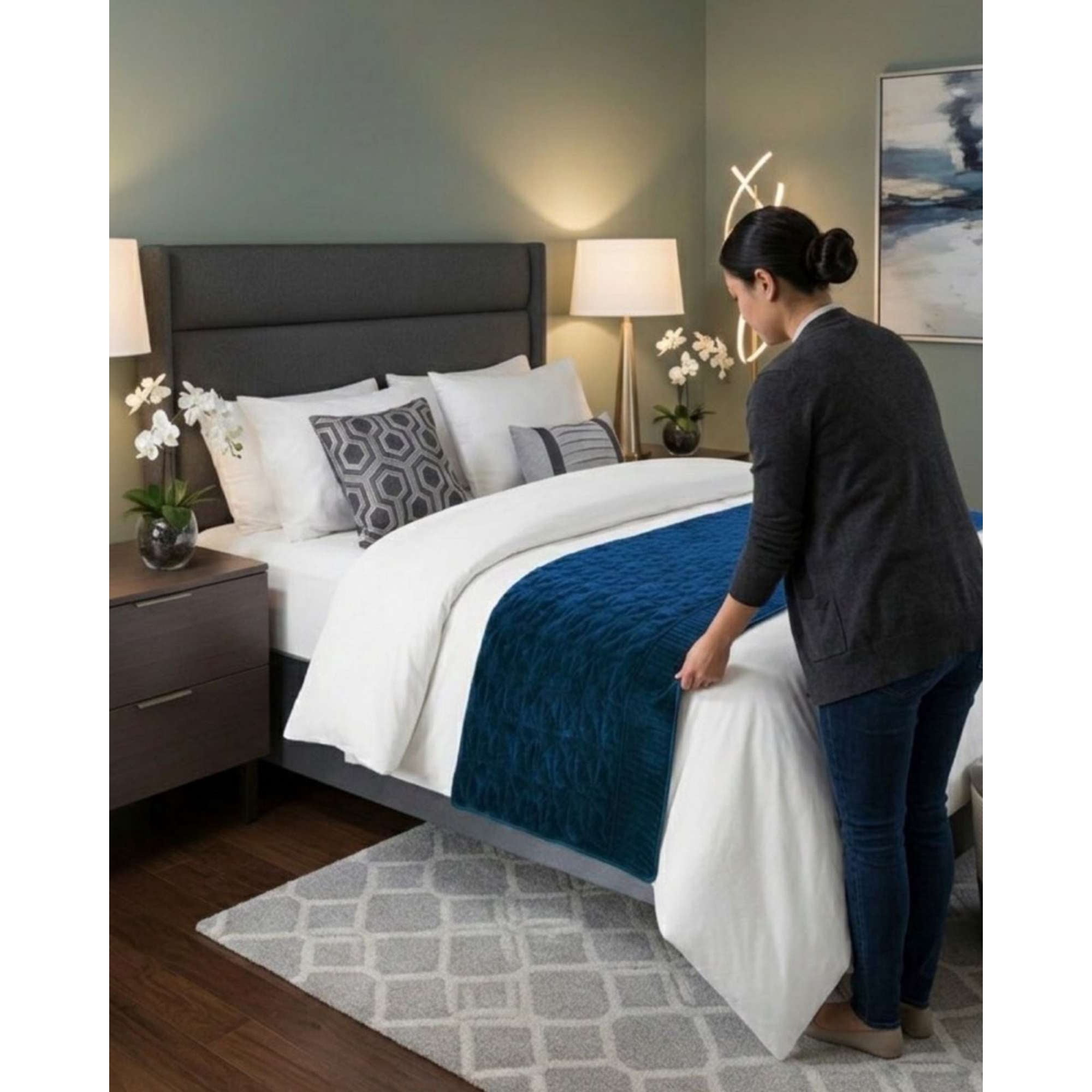 Imac Hogar - Piecera De Cama Premium Textura Soft Y Calidez 90x210 Cm