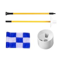 Magideal - Bandera De Putting Green De Golf Y Copa De Hoyo, Mástiles De Bandera De Golf, Regalos, Palo De Bandera De Golf, Práctica De Putting Para Patio, Césped Azul Blanco