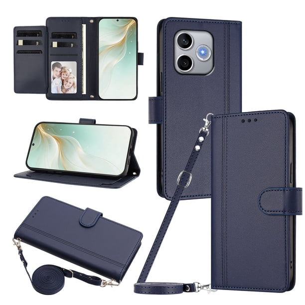 Honor 600 Smart Funda Billetera con Cierre Magnético, Azul