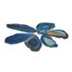 thumbnail image 1 of 6 Piezas Colgante De Rebanada De Cristal De Cuarzo Pulido De ágata Natural Azul Marino, 1 of 3