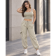 thumbnail image 1 of Conjunto Mujer Top Ajustado Espalda Cruzada y Pantalón, 1 of 4