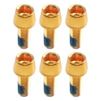Magideal - 6X Tornillos De Vástago De Bicicleta, Tornillos De Vástago De Bicicleta, Tornillos De Repuesto De Vástago De Bicicleta Duraderos, Tornillo De Freno De Oro